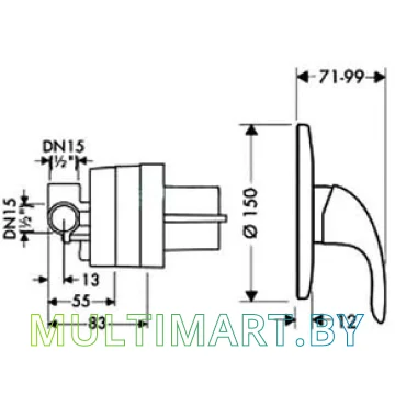 Смеситель Hansgrohe Focus E 31766000 картинка 3